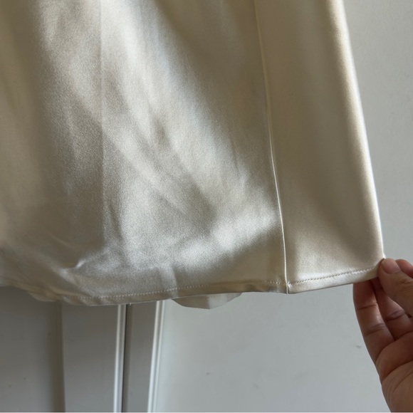 Reformation Oren Silk Dress in Ivory Bridal Silk Size Medium